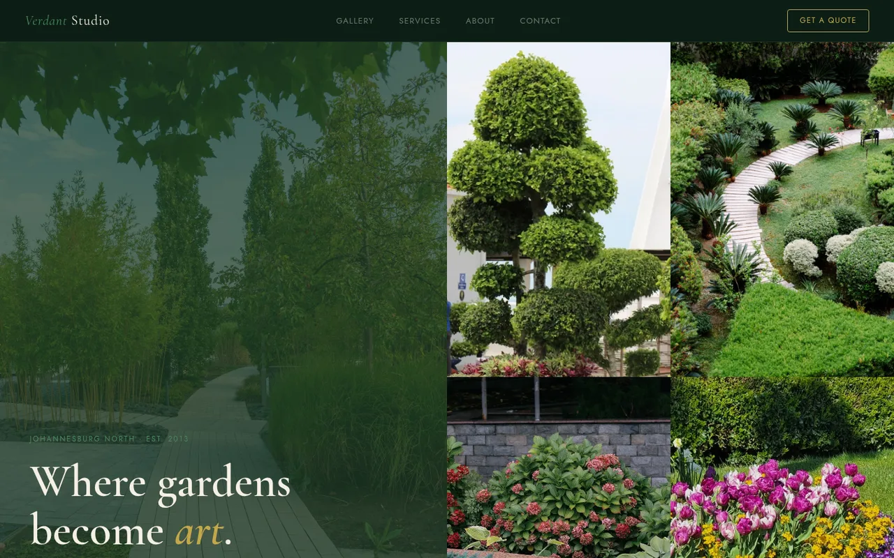 Landscaping Co: gallery editorial direction
